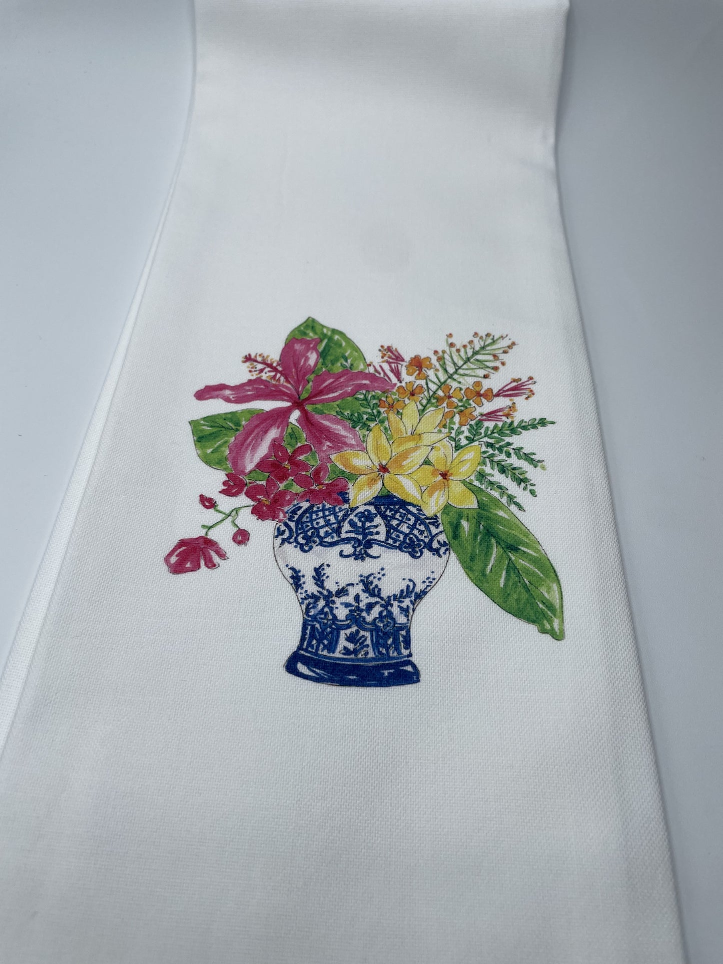 Ginger Jar Floral Bouquets Hand Towels