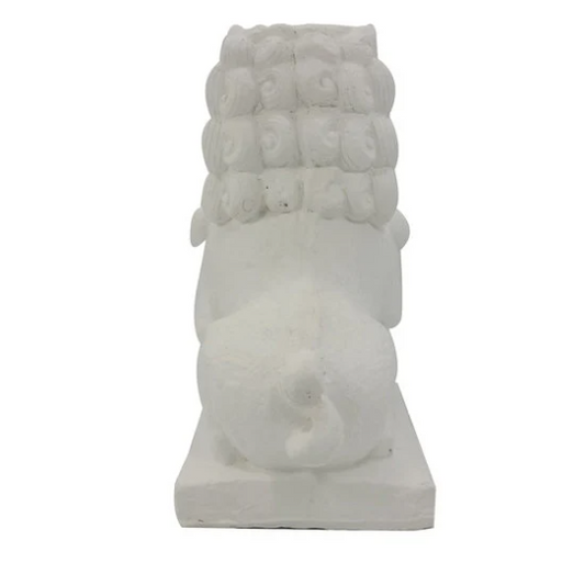 NOW ON SALE!  White Foo Dog Statue