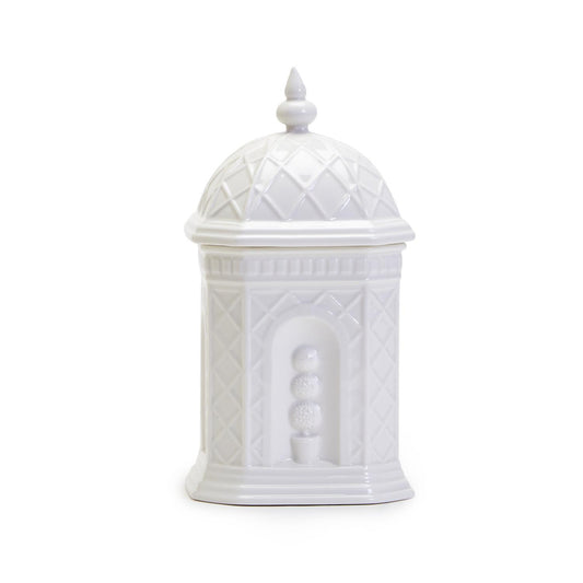 Gazebo Sweet Peony Scent Lidded Candle - Fine Bone Porcelain