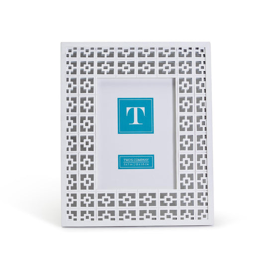 Geometric Chain and Mirror 5" x 7" Photo Frame