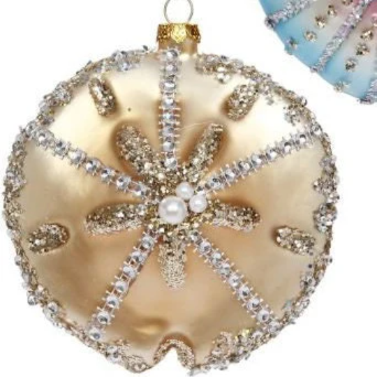 Jeweled Shell Ornaments: Set of Three