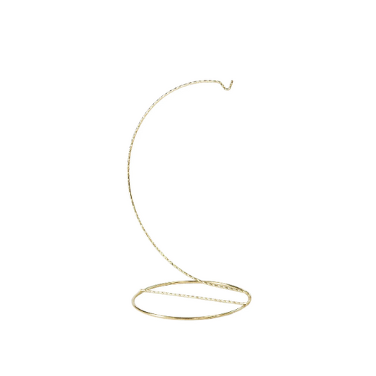 Golden Twisted Brass Wire Ornament Tree Stand