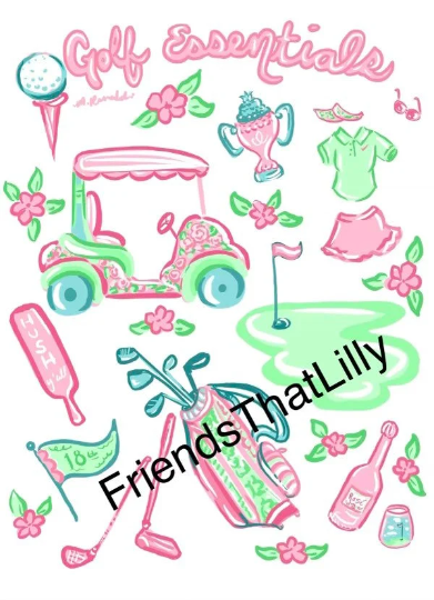 Tumblers: 20 oz and 30 oz Friends That Lilly Golf Essentials Design