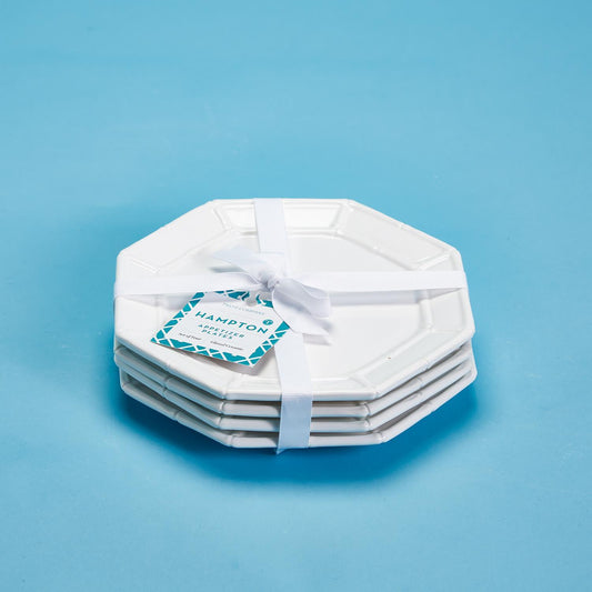 Faux Bamboo Appetizer Plates - Set of four