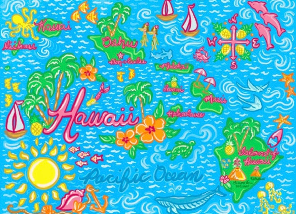 Prints - Hawaii Map