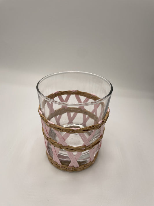 4" Pink Island Wrapped Mini Glasses - Set of 4