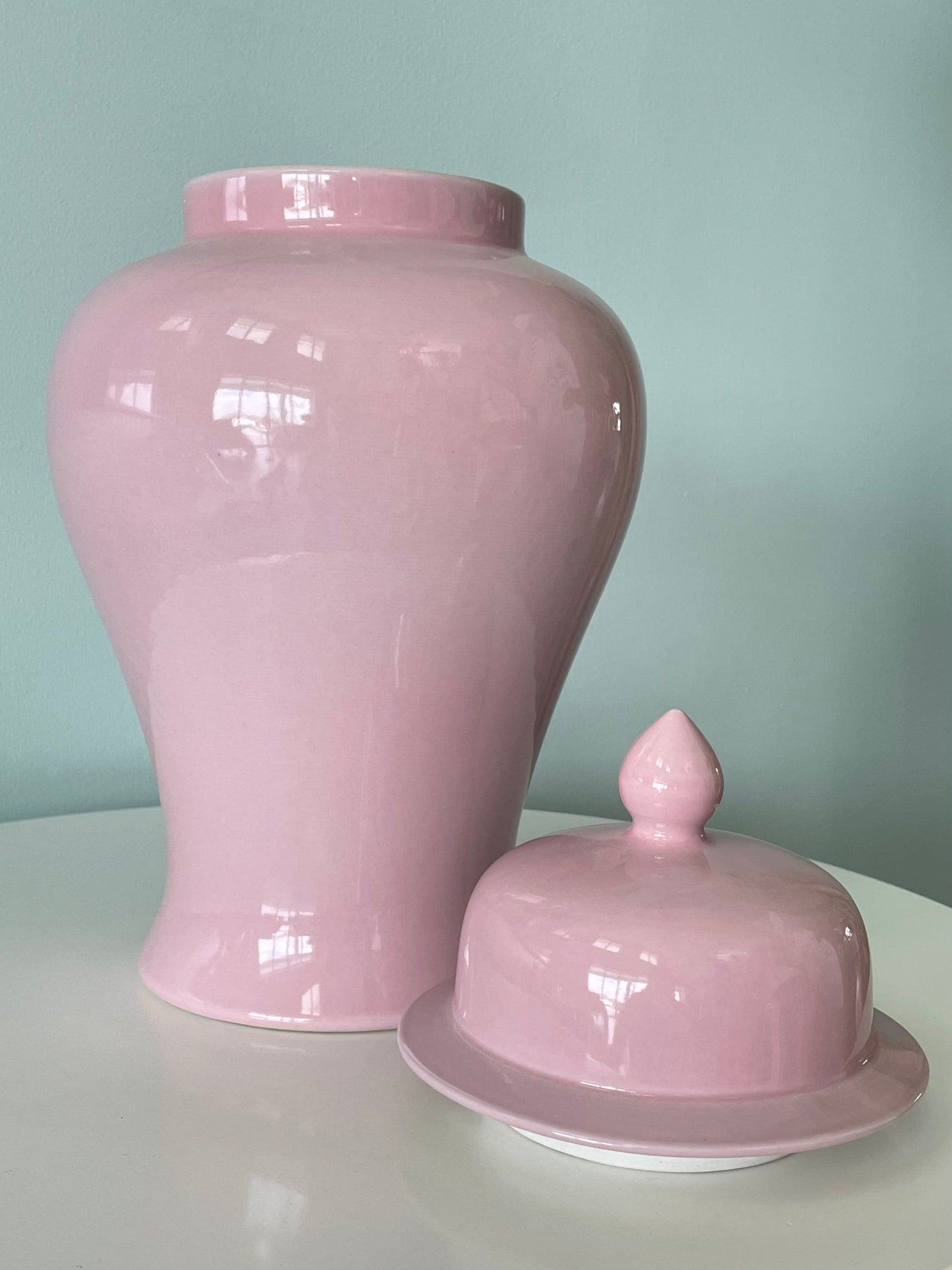 PRICE DROP! Blush Pink Porcelain Temple Jar