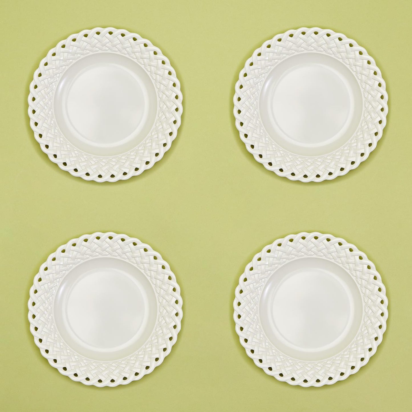Lattice Salad / Dessert Plates- Set of Four