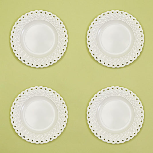 Lattice Salad / Dessert Plates- Set of Four