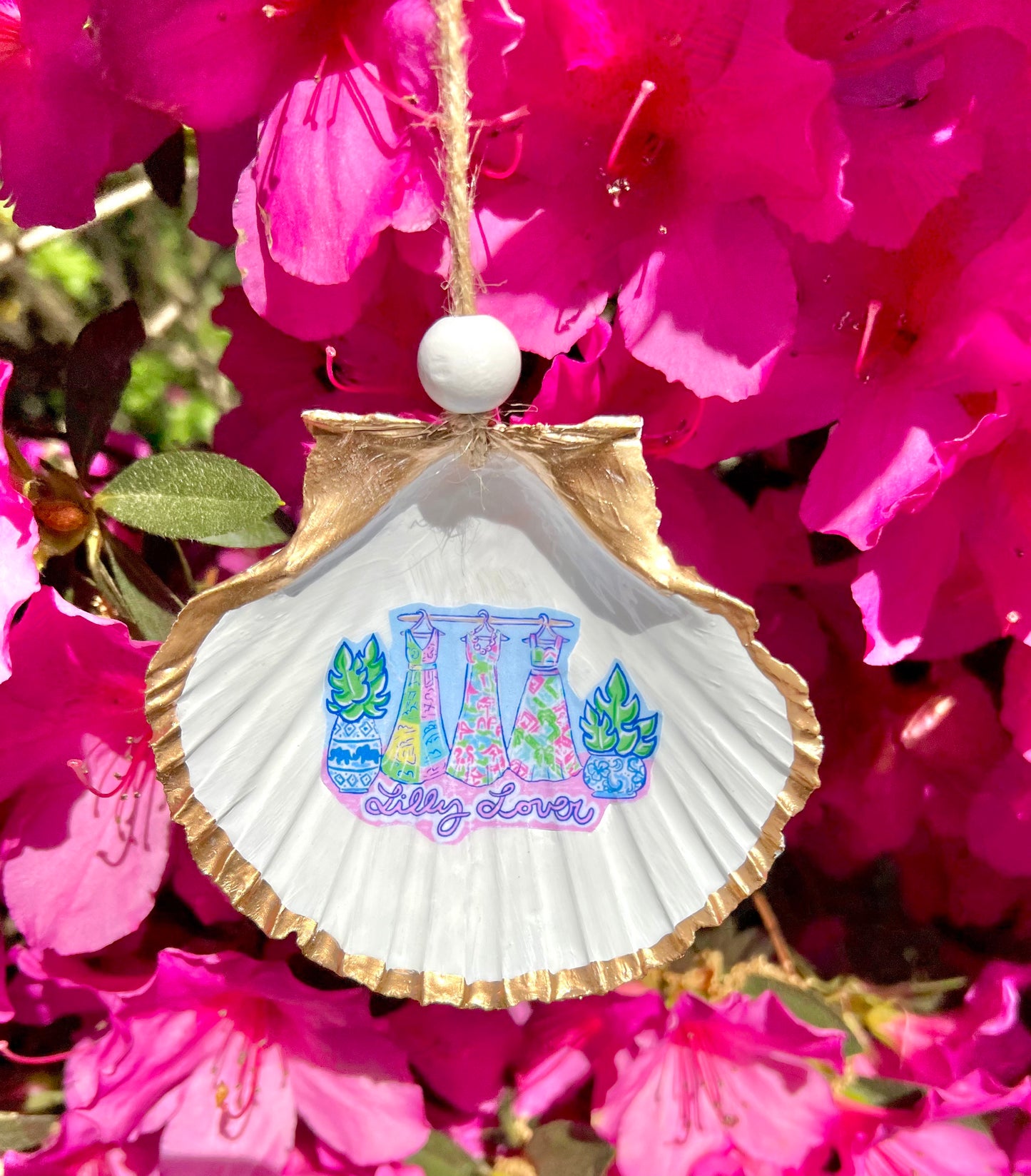 Lilly Seashells Ornaments and Shadowbox- Maps Designs
