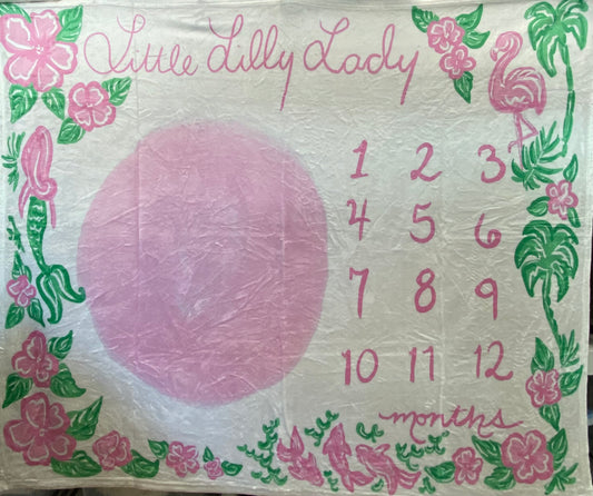SALE! Month to Month Blanket - Baby Girl