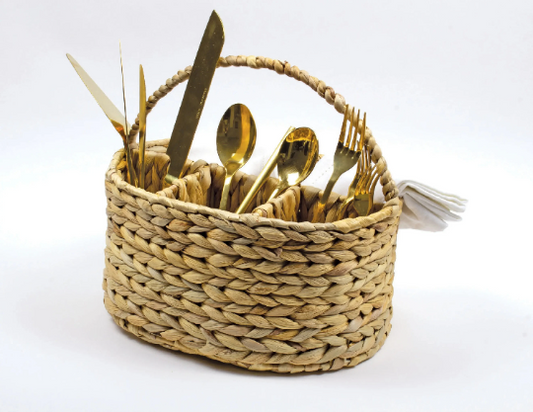 Natural Woven Utensil Caddy