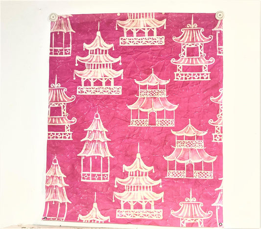 38x46" Paper Art, Pink Pagoda, © Patty Rybolt