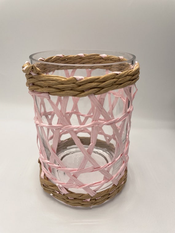 6" Pink Island Wrapped Jar