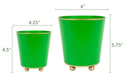 Regency Rabbit Round Cachepot Planter in Periwinkle Blue- 6"