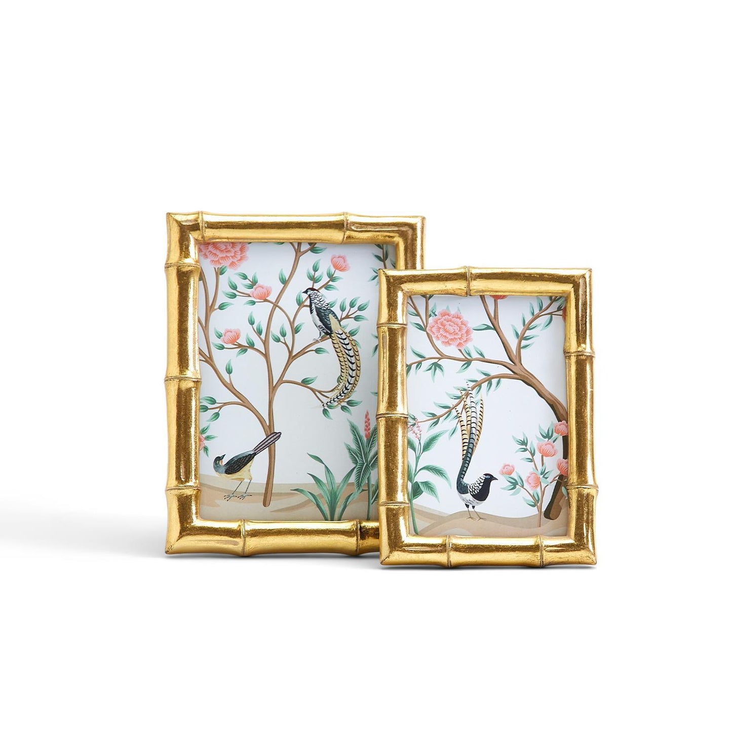 Set of 2 Gold Faux Bamboo Photo Frames