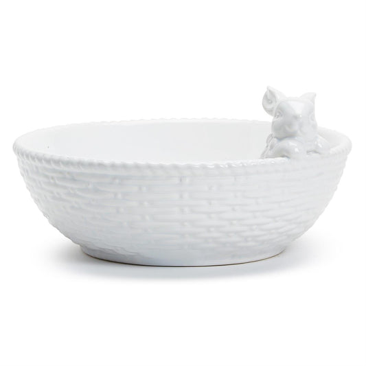 Peeking Easter Bunny Ceramic Bowl