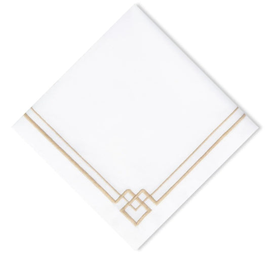 Interlocking Key Taupe Napkins (4pk)