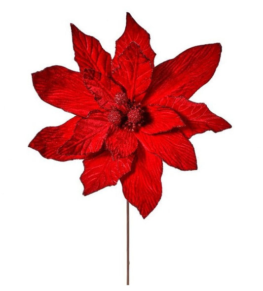 Large Red Poinsettia Stem