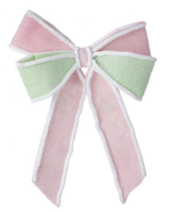 Frosted Pastel Bow Ornament