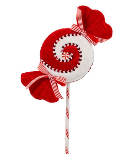 Red Swirl Candy Pick