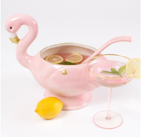 Flamingo Punch Bowl & Ladle