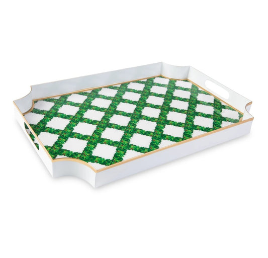 Boxwood Trellis Enameled Jaye Tray