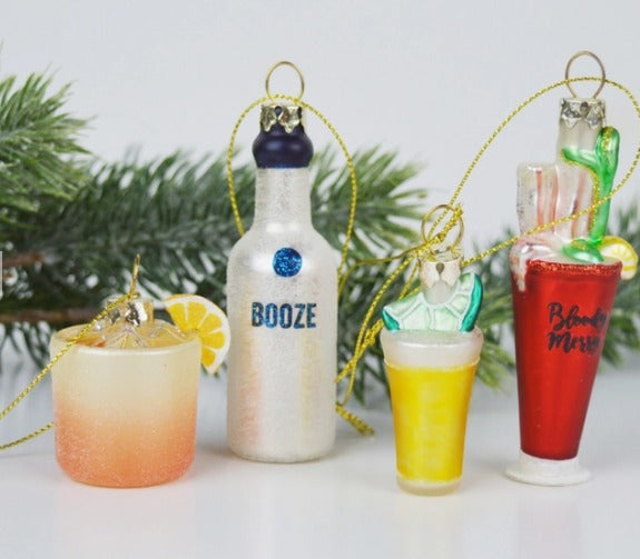 Holiday Cheer Cocktail Ornament Set