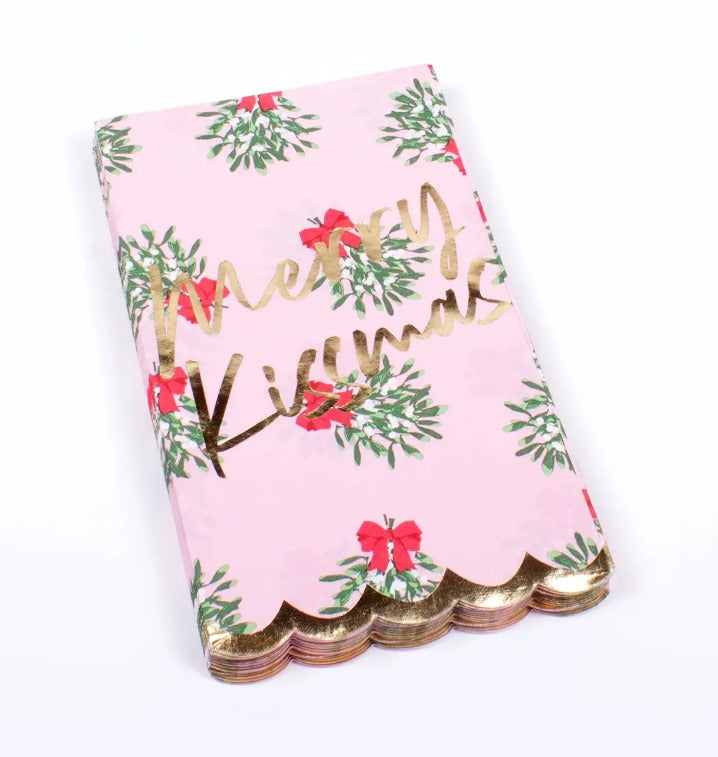 Mistletoe Kiss Paper Guest Towels/Napkins