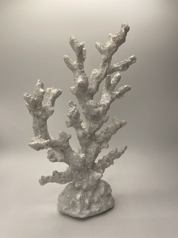 9.5" White Coral Statue