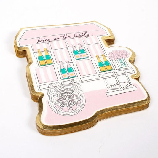 16pc Rose Paper Die Cut Napkins