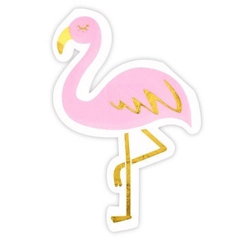 Diecut Napkin-Flamingo 16 pc