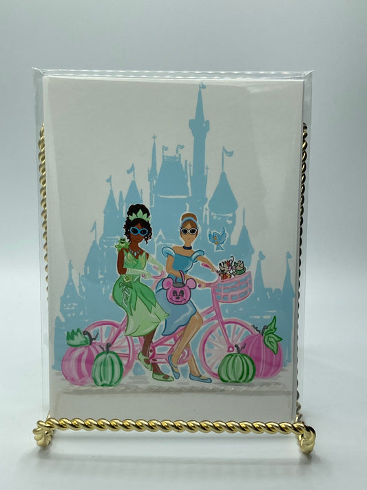 5"x7" Disney Princesses Illustration - Cinderella & Tiana