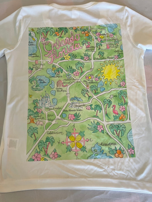 Map of Orlando Illustration Shirt