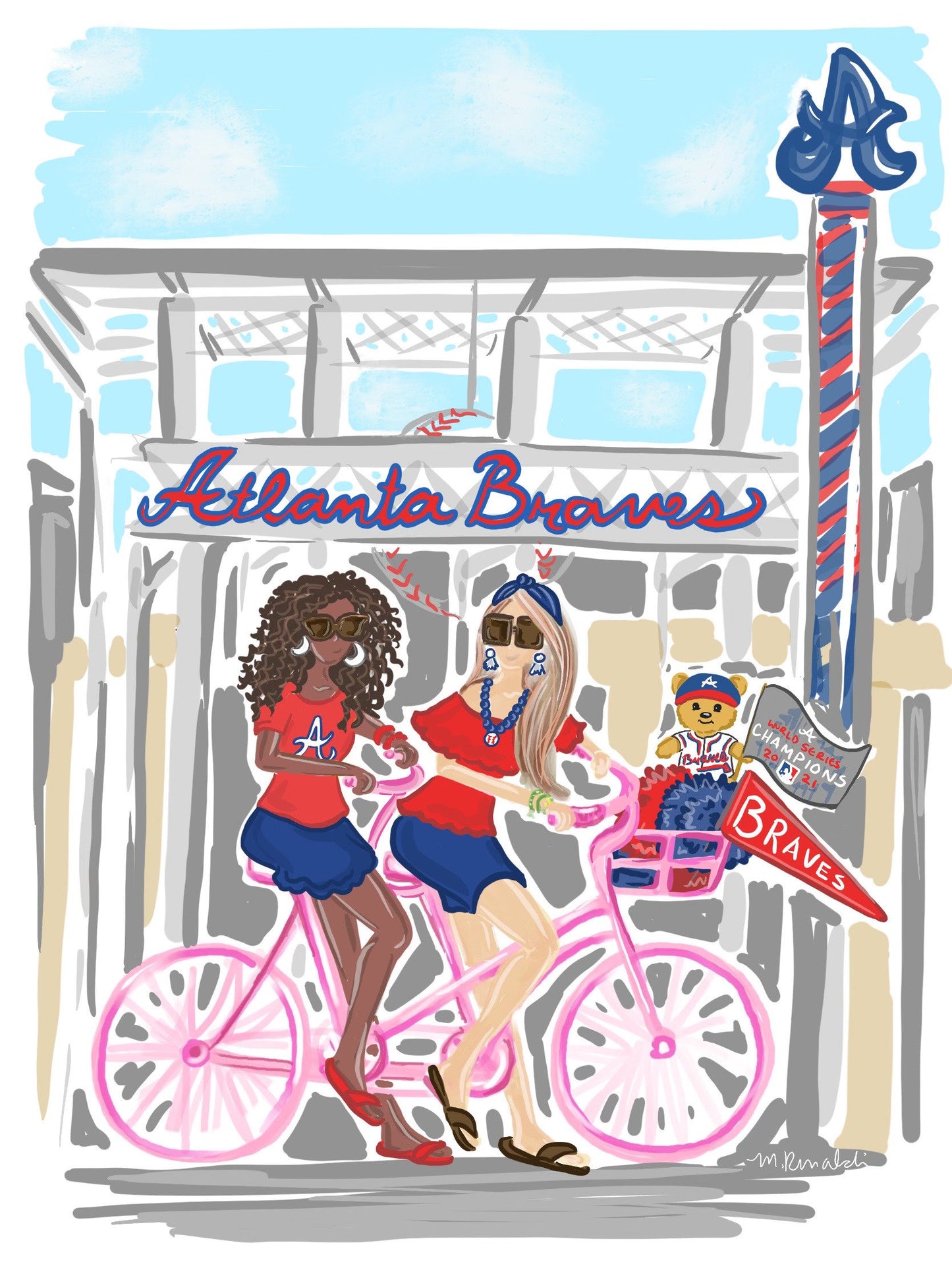 Atlanta Braves Illustration Shirts
