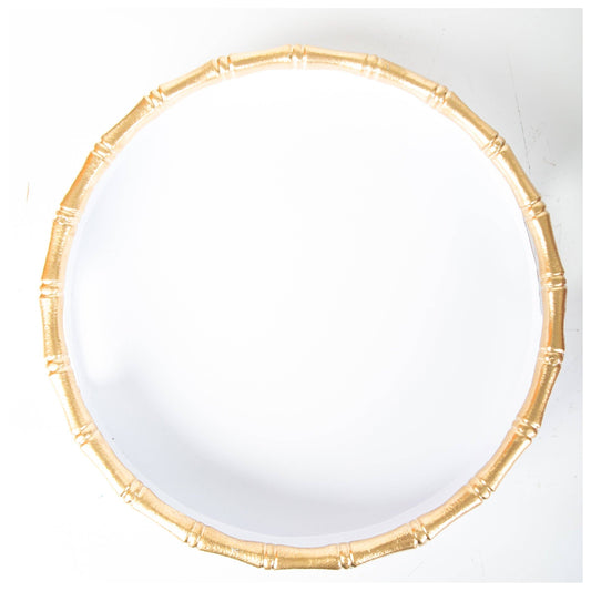 White Round Chang Mai Tray 14"