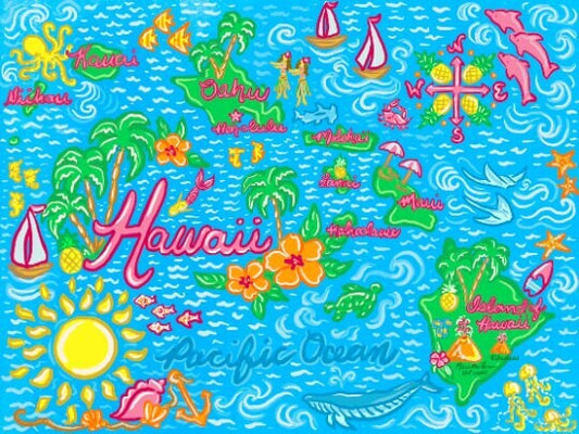 20 oz Tumbler - Hawaii Map Design