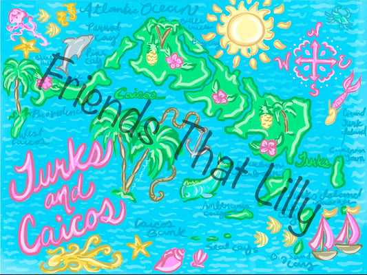 Women's Pocket Style T-Shirts: Turks & Caicos