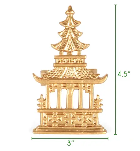 Gold Shanghai Napkin Ring (4pk)