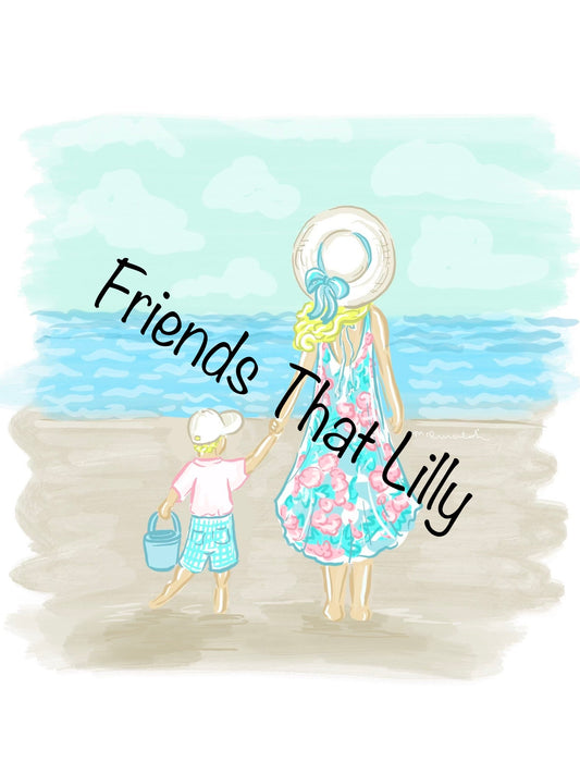 Women's T-Shirts: Blonde Mom & Kid Designs