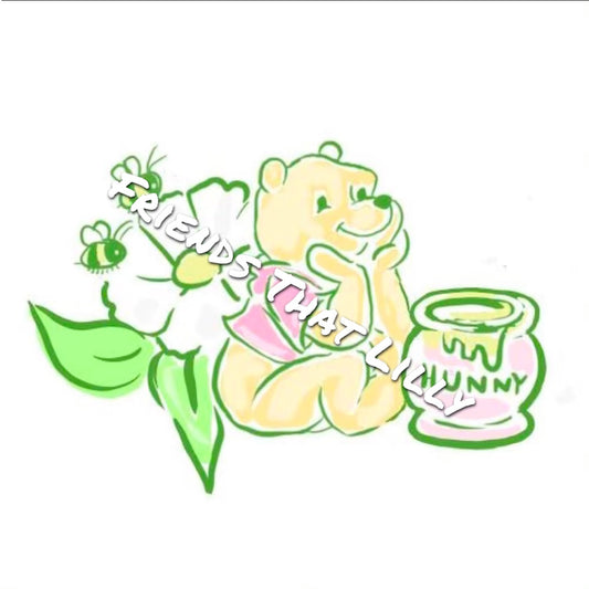 Women's Pocket Style T-Shirts: Pooh Bear