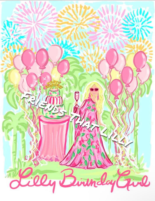 Women's T-shirts: Lilly Birthday Girl