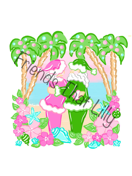 Prints: Santa & Mrs. Claus Design