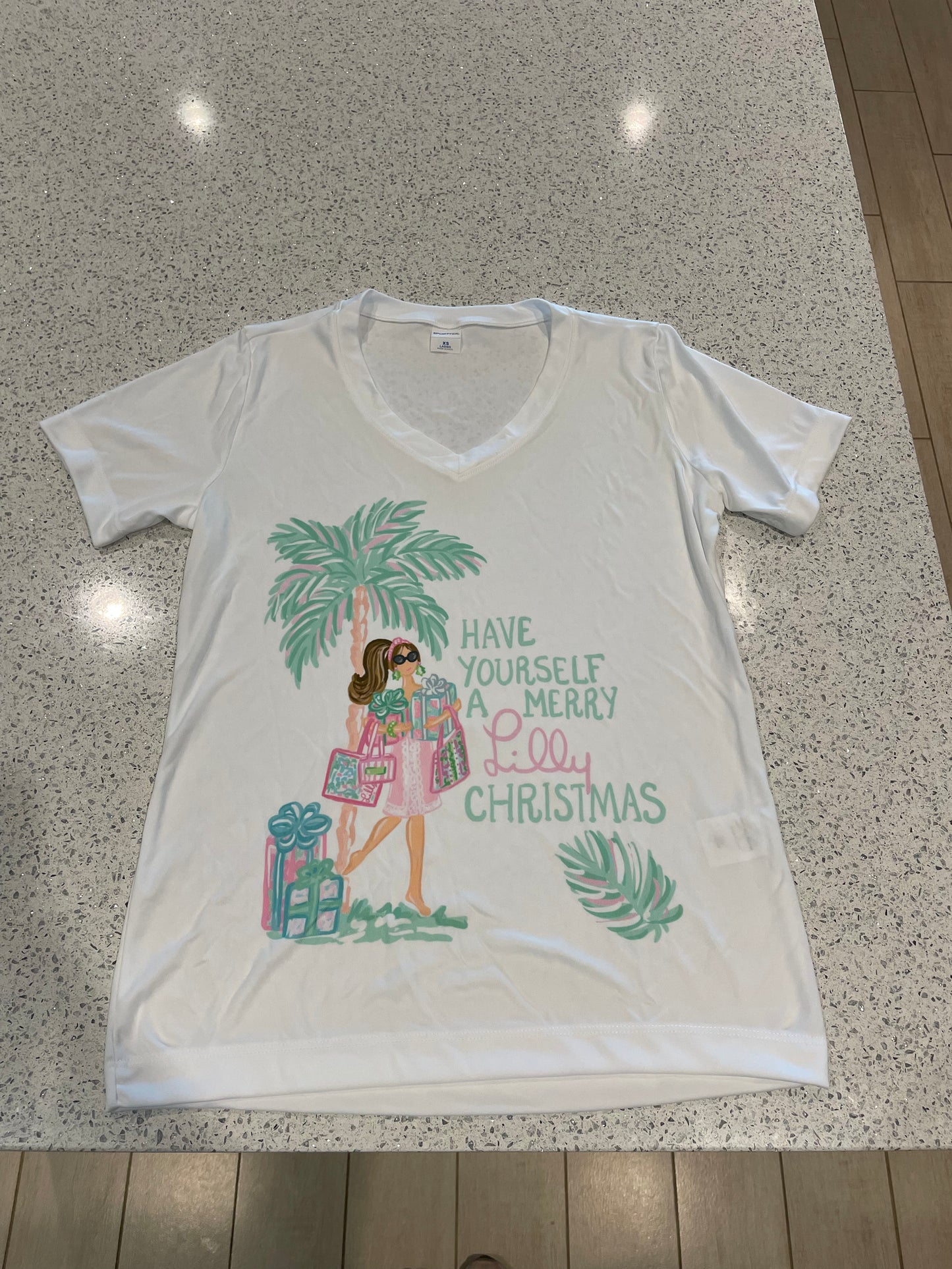 Merry Lilly Christmas Shirts - Brunette
