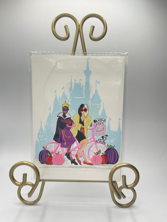 5"x7" Disney Villains Illustration - Evil Queen & Cruella