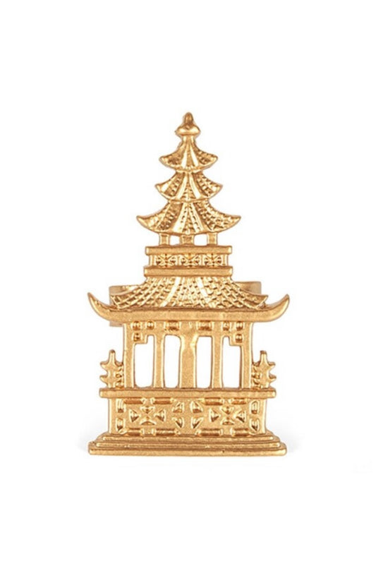 Gold Shanghai Napkin Ring (4pk)