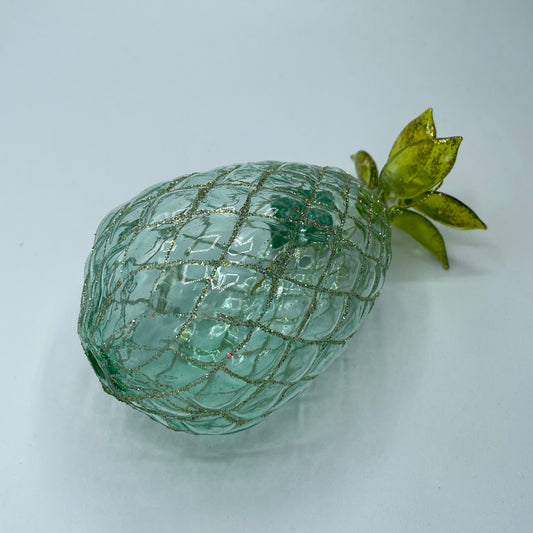 Glass Pineapple Ornaments In 3 Assorted Colors