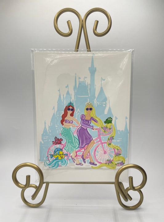 5"x7" Disney Princesses Illustration - Ariel & Rapunzel