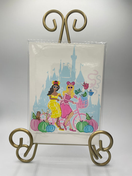 5”x7” Yellow Princess and Pink Princess Illustration