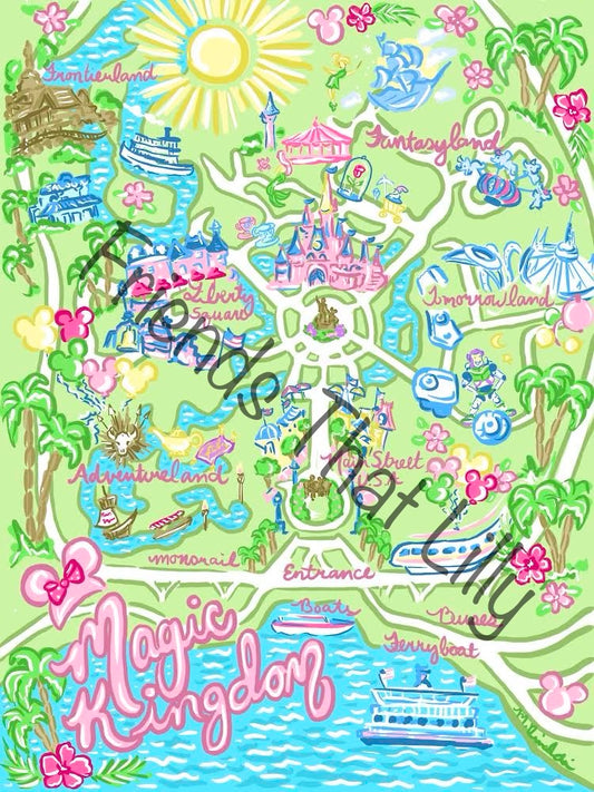 Zipper Popover: Magic Kingdom Map Design